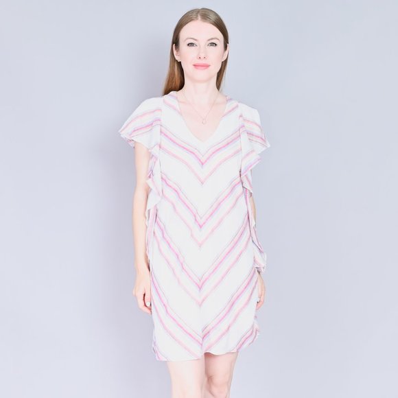 AMANDA UPRICHARD Chevron Stripe Shift Dress NWT - Picture 6 of 6